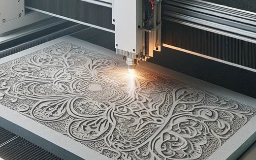 OMTech laser stone engraving