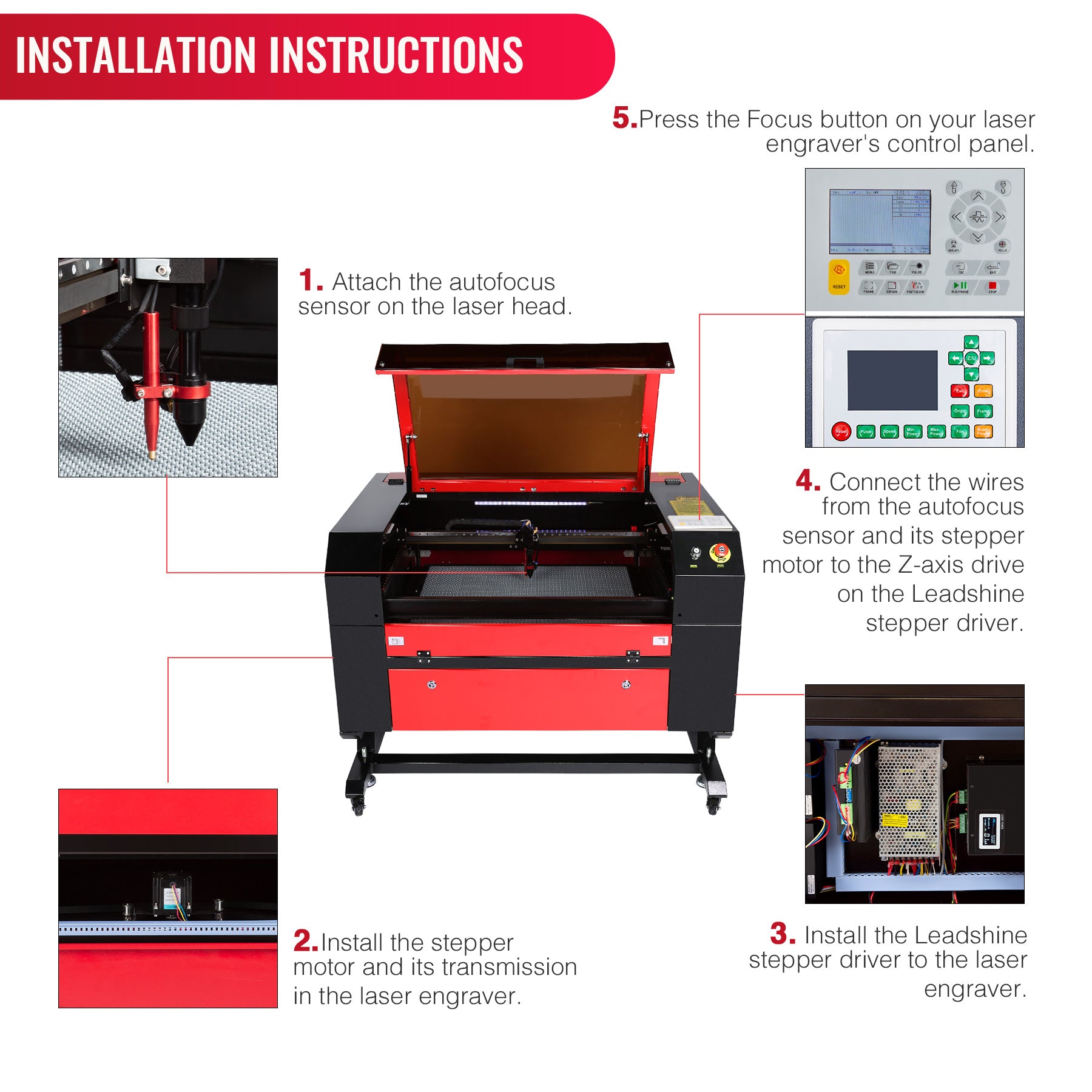 Laser Autofocus Kit for CO2 Laser Engravers & Cutters | AFF100