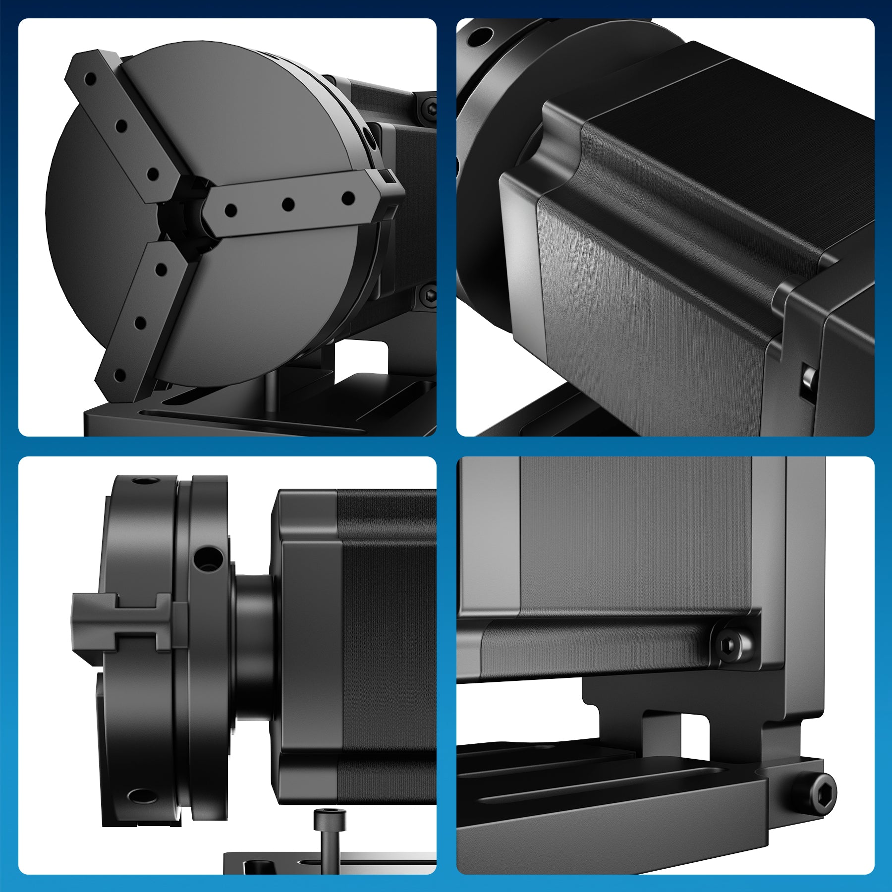 70mm Rotary Axis Attachment for MOPA and Fibre Laser Engraver with 3 Jaw Rotary Chuck | LRA-MN70