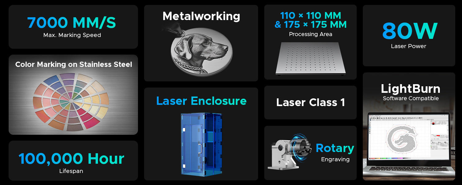 OMTech 80W MOPA Fiber laser engraver
