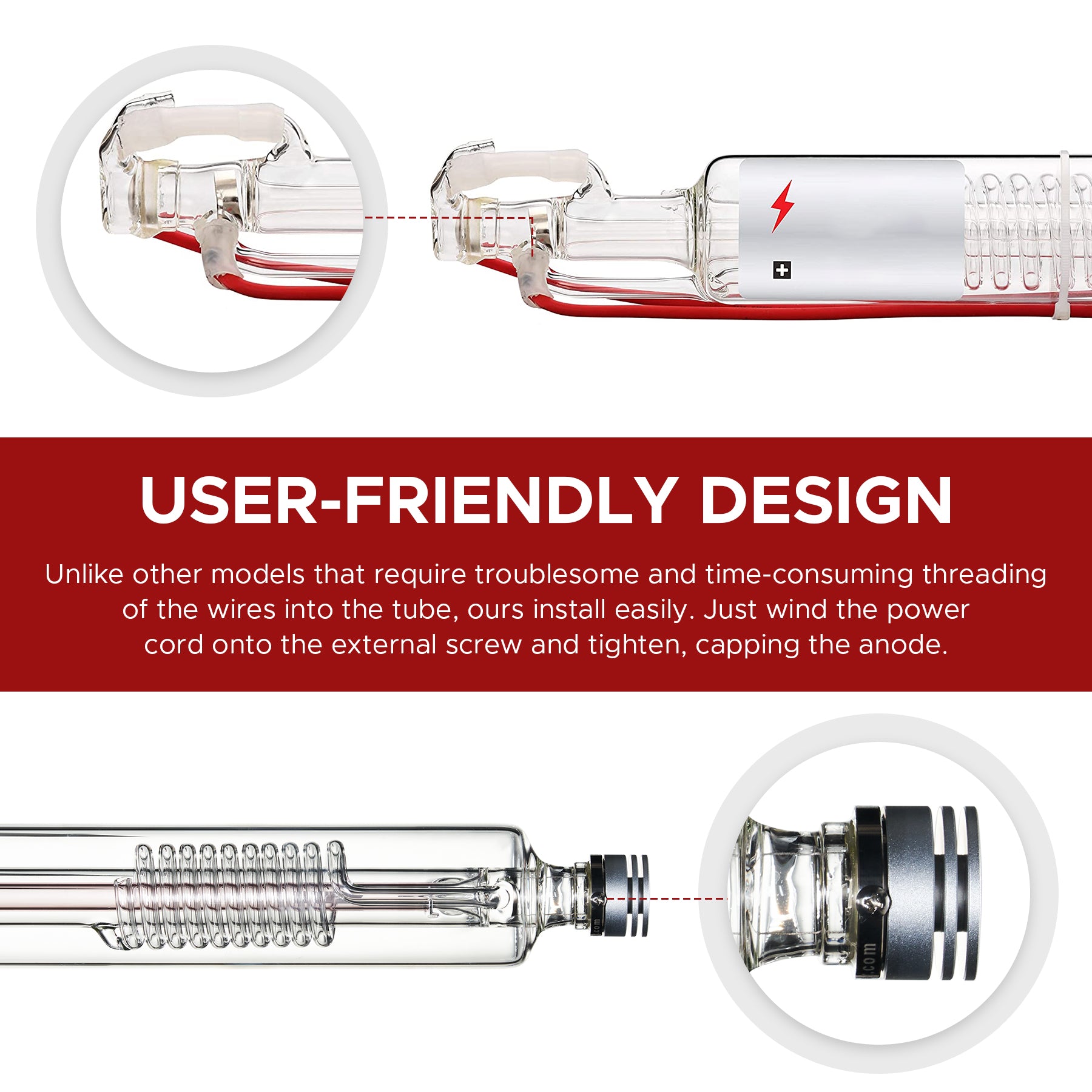 90W CO2 Laser Tube for Laser Engraving Machines & Cutters | YL-90
