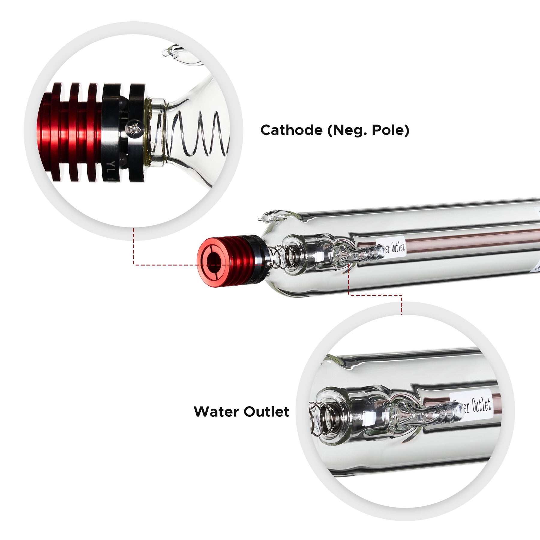 90W CO2 Laser Tube for Laser Engraving Machines & Cutters | YL-90