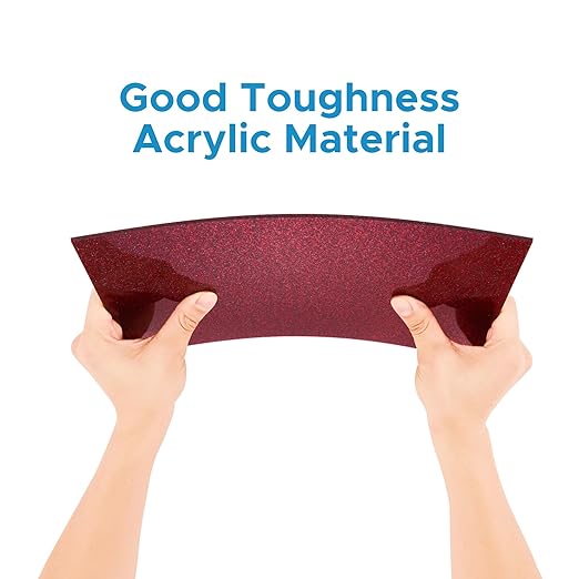 6-Pack Glitter Acrylic Sheets – 8"x12" | 0.1" Laser-Ready Plexiglass