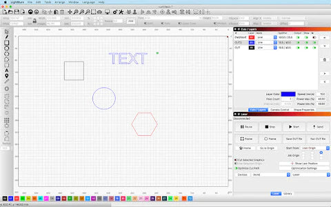 Designing images in Lightburn laser Software