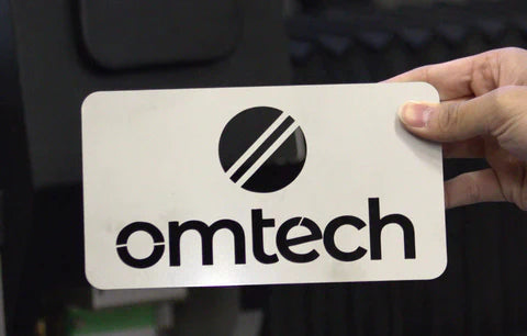 Engrave business signs with fiber laser
