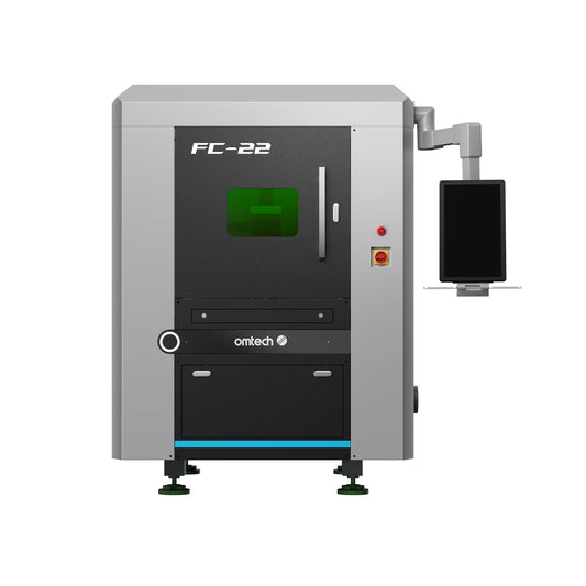 OMTech FC-22 1500W Fully Enclosed Fibre Laser Cutting Machine with Front & Back Pass Through & Built-in Water Chiller
