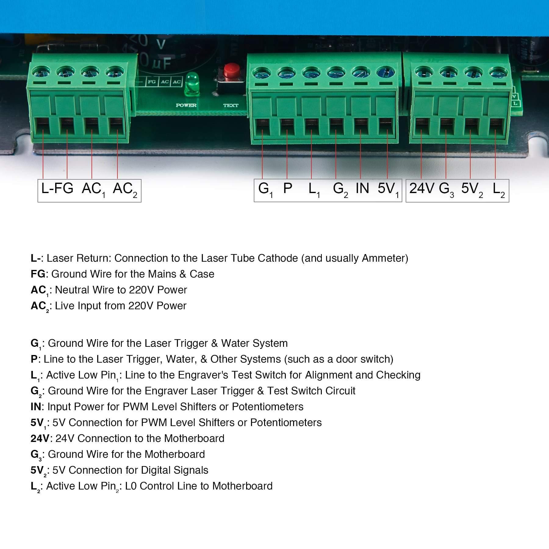 50W Laser Power Supply for CO2 Laser Engraver Cutting Machine
