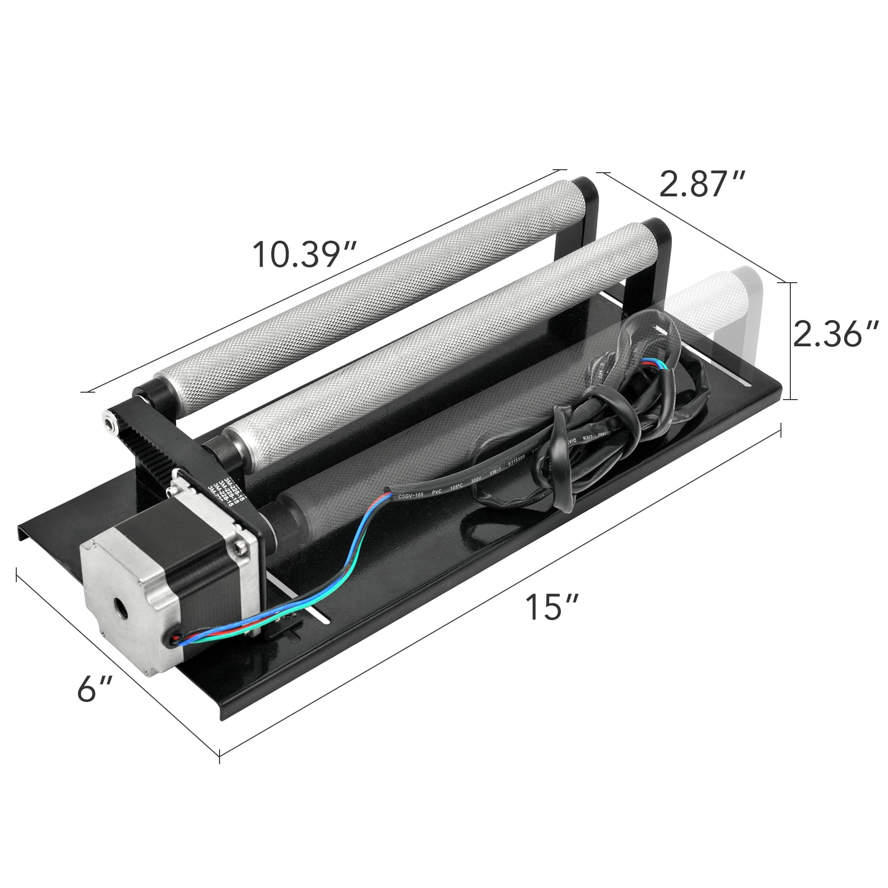 Rotary Axis Attachment for Laser Engraver Dimensions