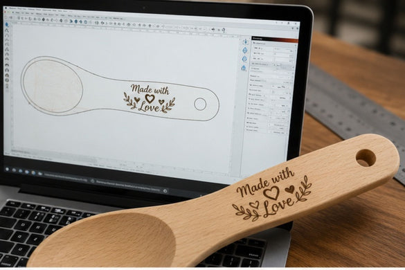 how to laser engrave wooden spoons