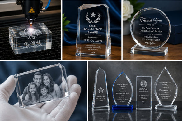 How to Engrave a Crystal Award With a Laser Engraver