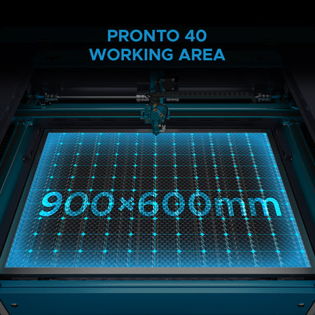 90W CO2 Laser Cutter and Engraver with 900x600mm Engraving Area with Auto Focus| Pronto 40
