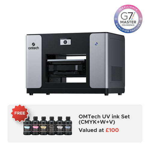 OMTech Spectra A3+ Flatbed UV Printer — Dual Printhead