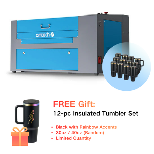 50W CO2 Laser Engraving Machine & Cutter with 500x300mm Engraving Area | Turbo-535