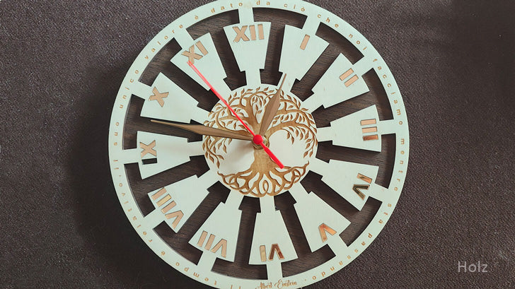 Decoration carved through wood
