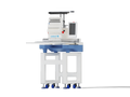 Textile embroidery machine on a white background