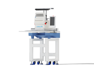 Textile embroidery machine on a white background