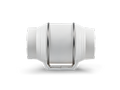 Silver cylindrical object on a white background